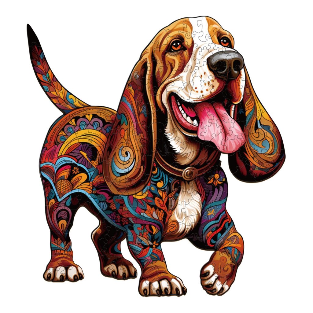 Wooden Jigsaw Puzzle- basset hound 1 66d06f0adbc67
