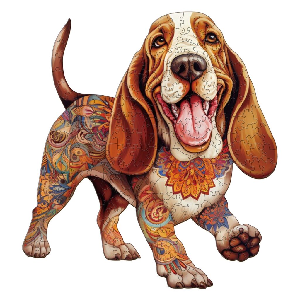 Wooden Jigsaw Puzzle- basset hound 2 66d27cfb905fa