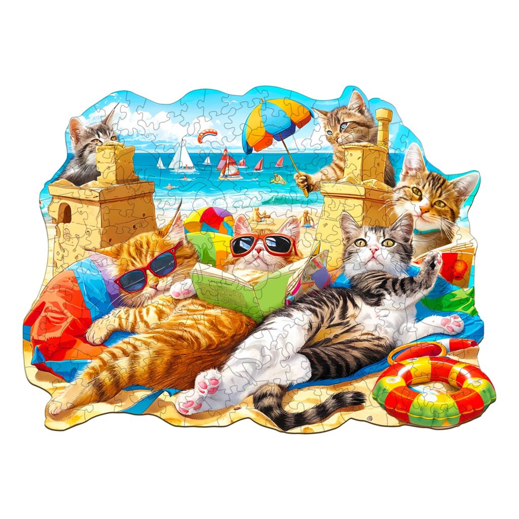 Wooden Jigsaw Puzzle – Beach Cat 66d25e40cb2b2