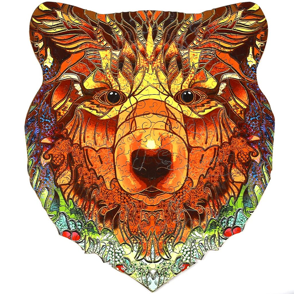 Wooden Jigsaw Puzzle-BOLD BEAR 66cff335da2f3