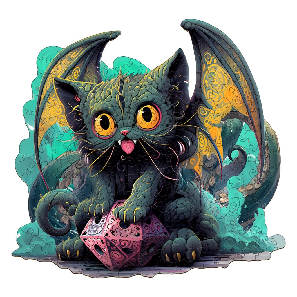Wooden Jigsaw Puzzle – Cat Cthulhu 66d2f8ff970dd