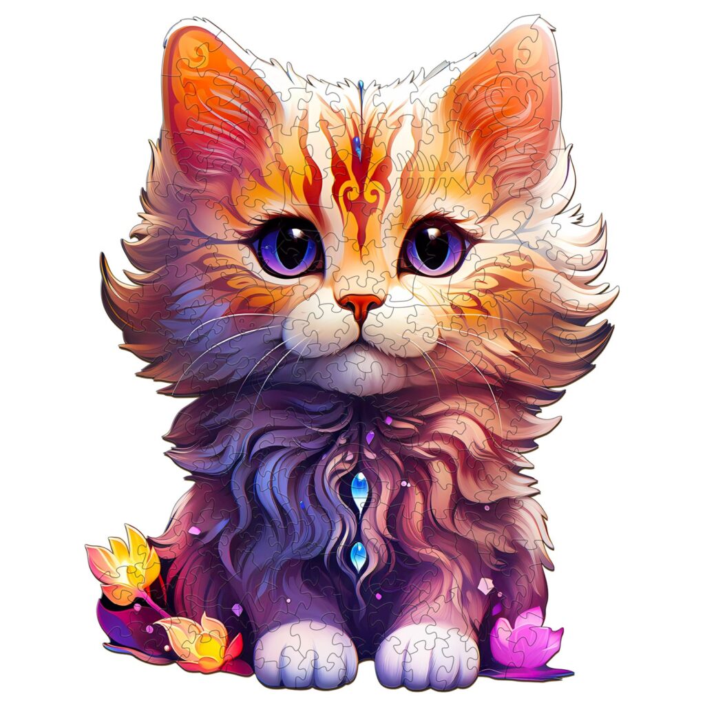 Wooden Jigsaw Puzzle-Cute Cat 66d0f515788e7