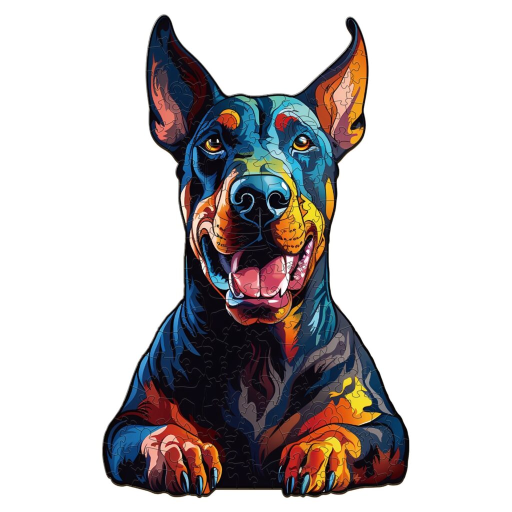 Wooden Jigsaw Puzzle-Doberman Pinscher 66cf8c1856a54