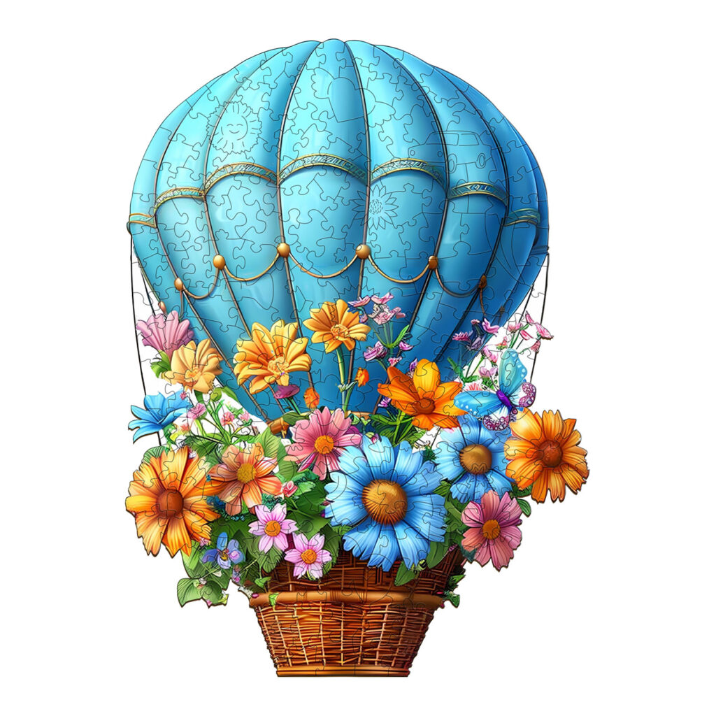 Wooden Jigsaw Puzzle-Flying Flowers 66d37efb26098
