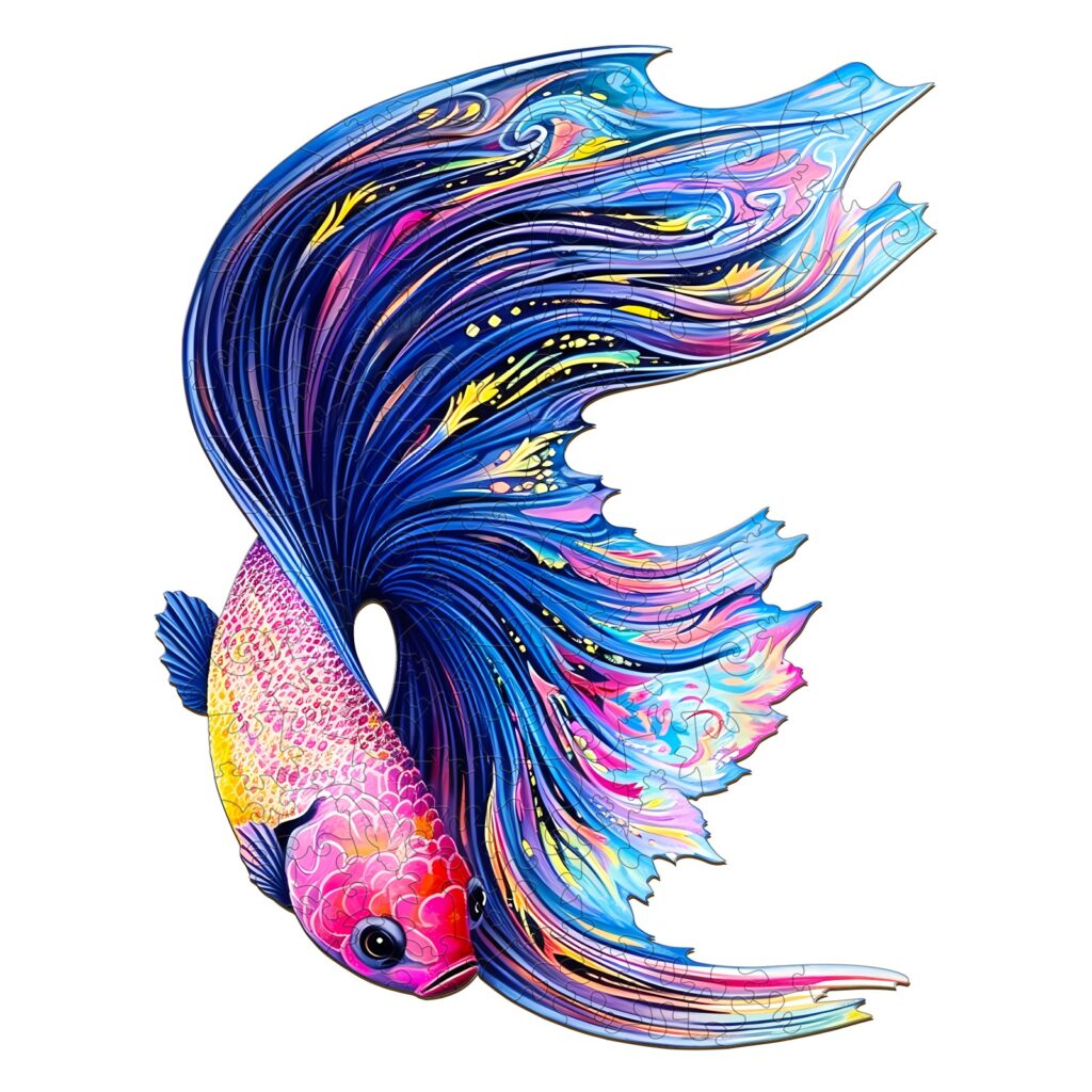 Wooden Jigsaw Puzzle-half moon betta 66cf24fa13e9e