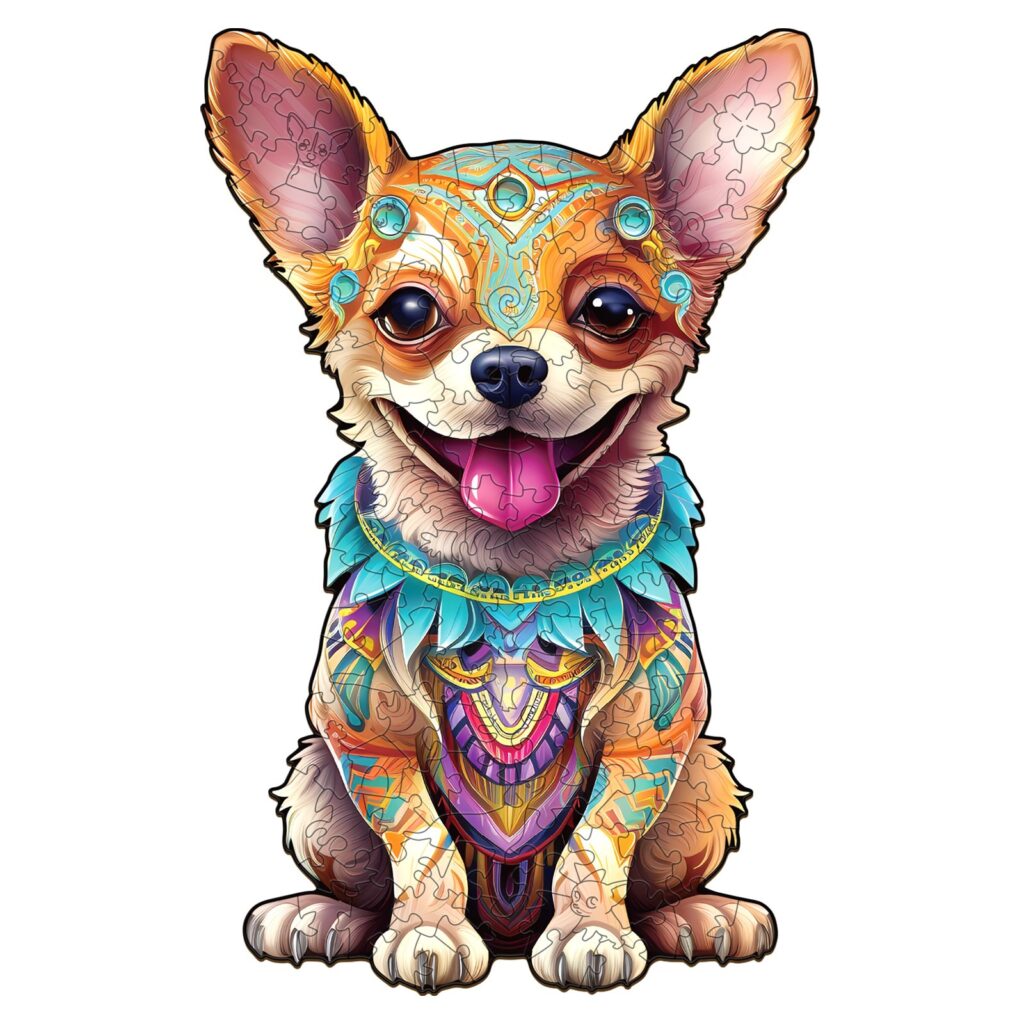 Wooden Jigsaw Puzzle-Happy Chihuahua 66d2e404a2aea