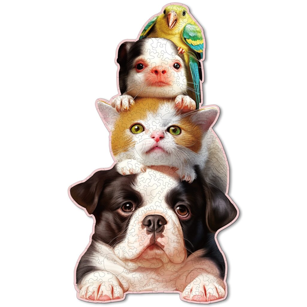 Wooden Jigsaw Puzzle-Happy Cute Pet 66d1c353a1c71