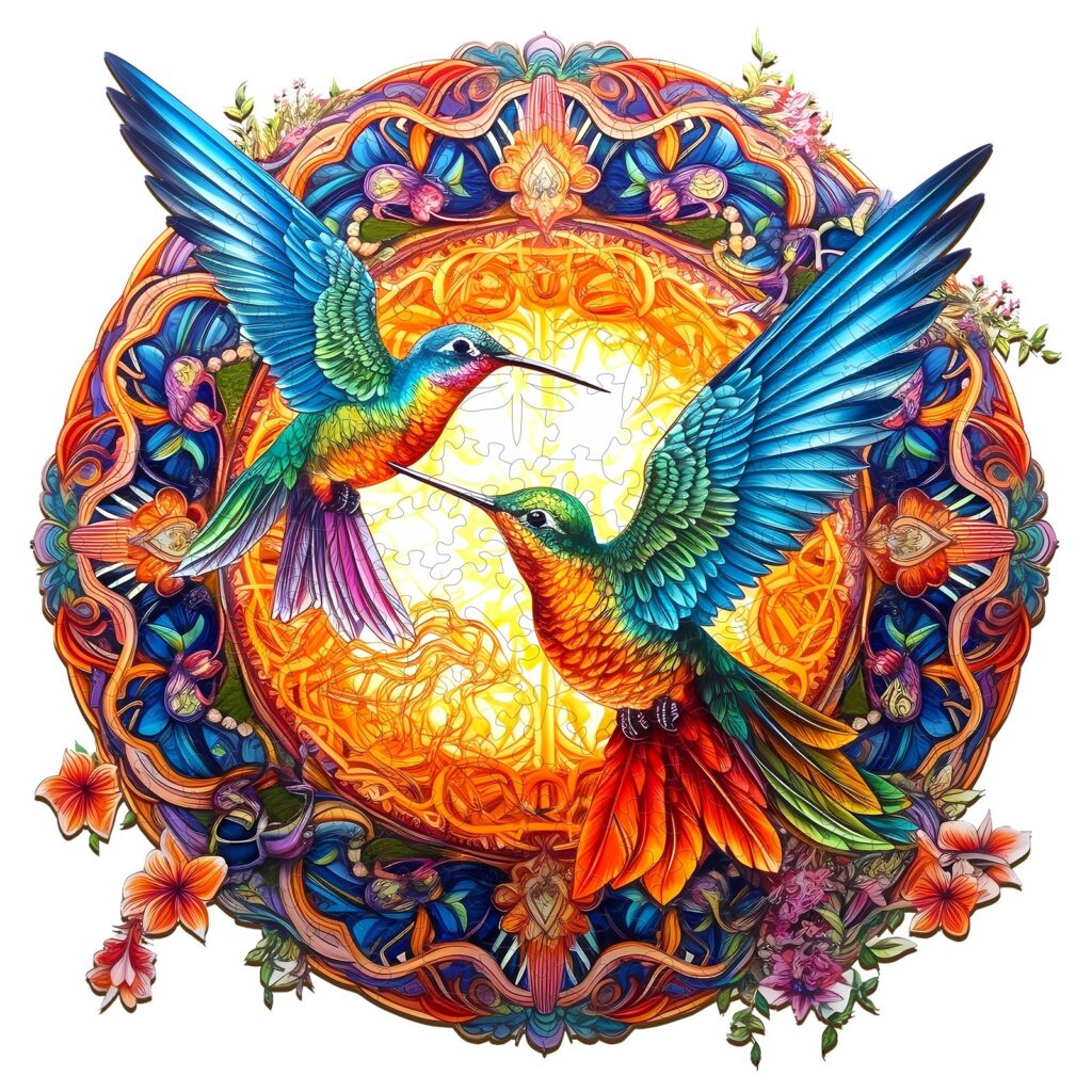 Wooden Jigsaw Puzzle-Hummingbird 2 66cec89371add