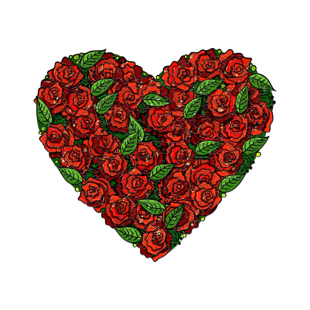 Wooden Jigsaw Puzzle- LOVE ROSES 66d166895146d