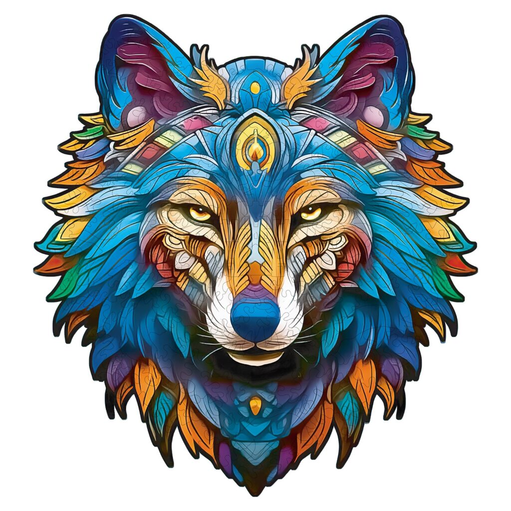 Wooden Jigsaw Puzzle-Majestic Wolf 66d1d7eb0cbc1