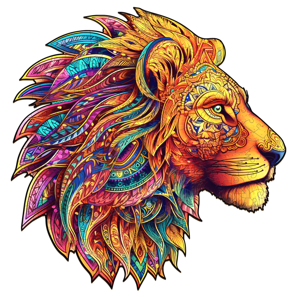 Wooden Jigsaw Puzzle-Mighty Lion 66cf6d40c2432