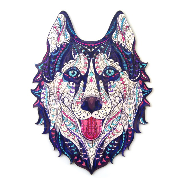 Wooden Jigsaw Puzzle-NAUGHTY HASKY 66d30316e833a