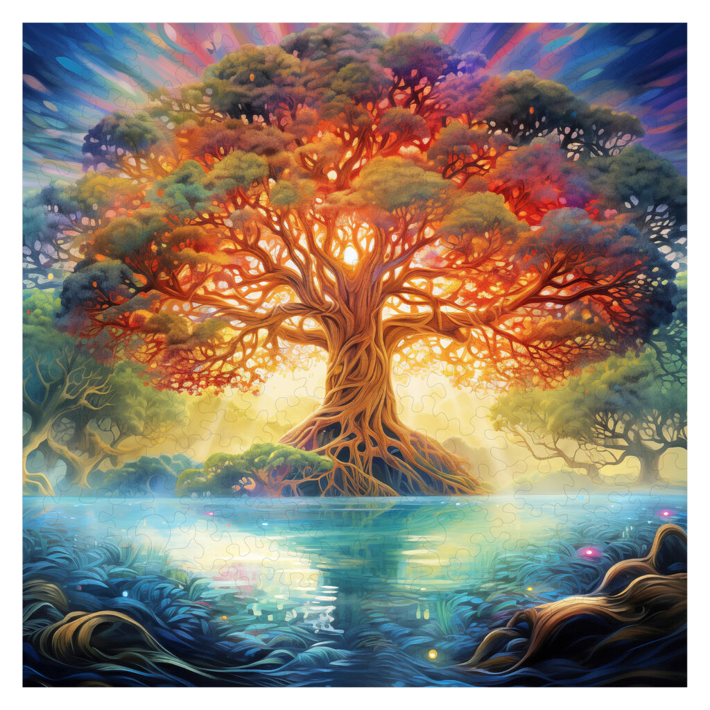 Wooden Jigsaw Puzzle – Twilight Divine Tree 66cee72728584