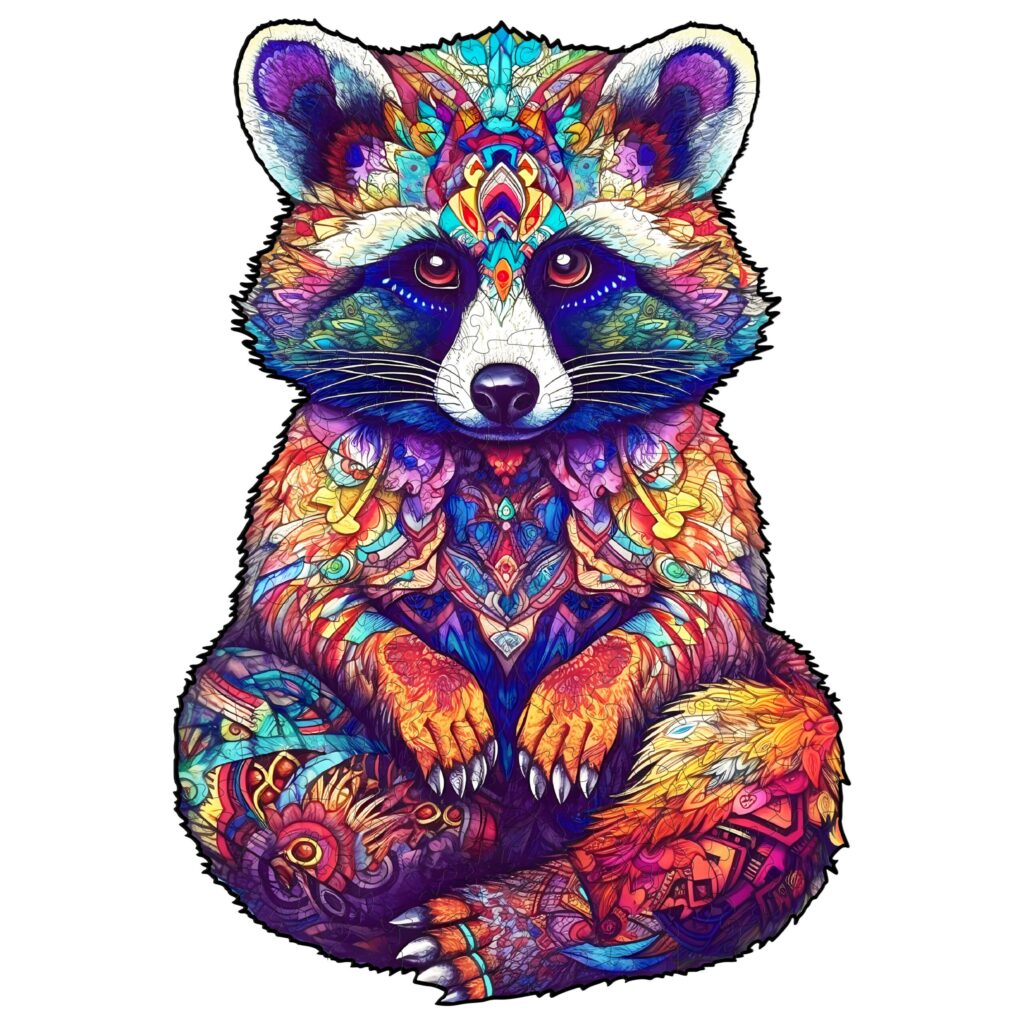Wooden Jigsaw Puzzle-Resourceful Raccoon 66d35ffd32cec