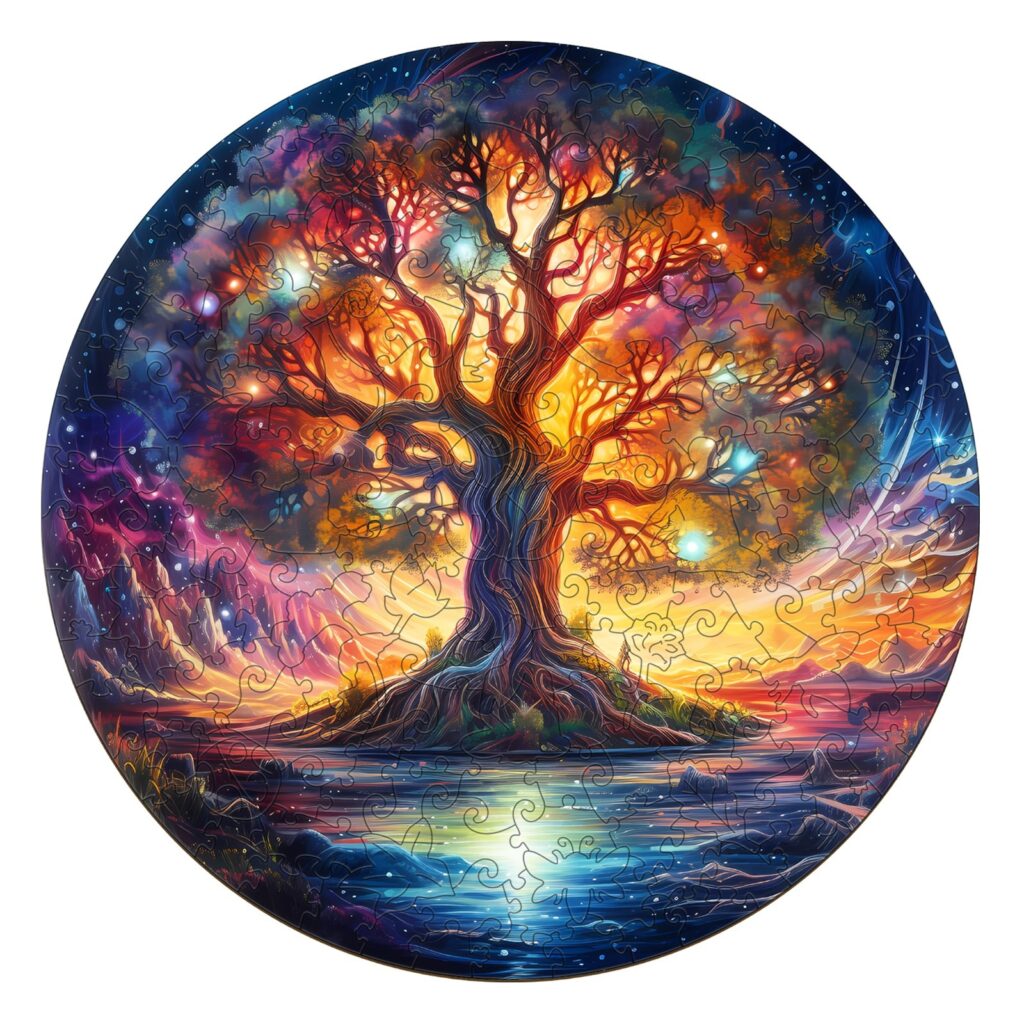 Wooden Jigsaw Puzzle-Starry Night Tree of Life 66d37463ae63a