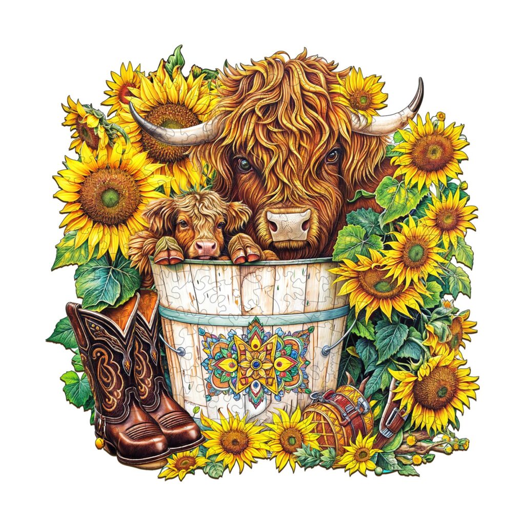 Wooden Jigsaw Puzzle – Sunflower Pasture 66d2b077c4e4f