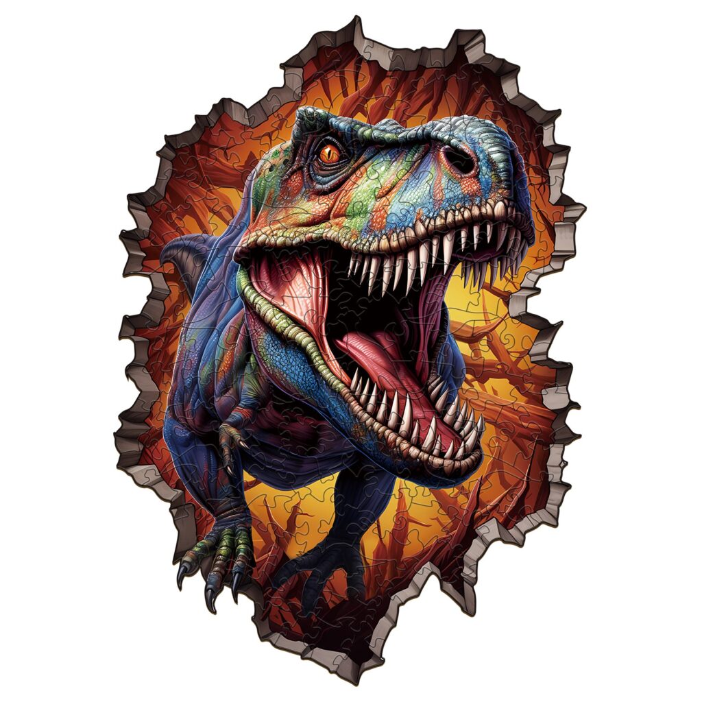 Wooden Jigsaw Puzzle – Wall Breaking T-rex 66d30d74a96f8