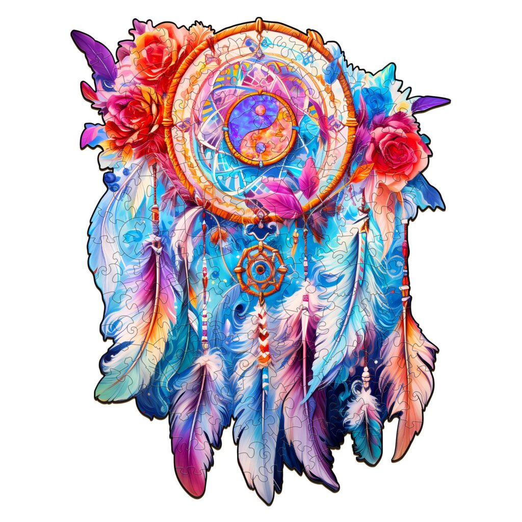 Wooden Jigsaw Puzzle – Yin Yang Dream Catcher 66d268413206a