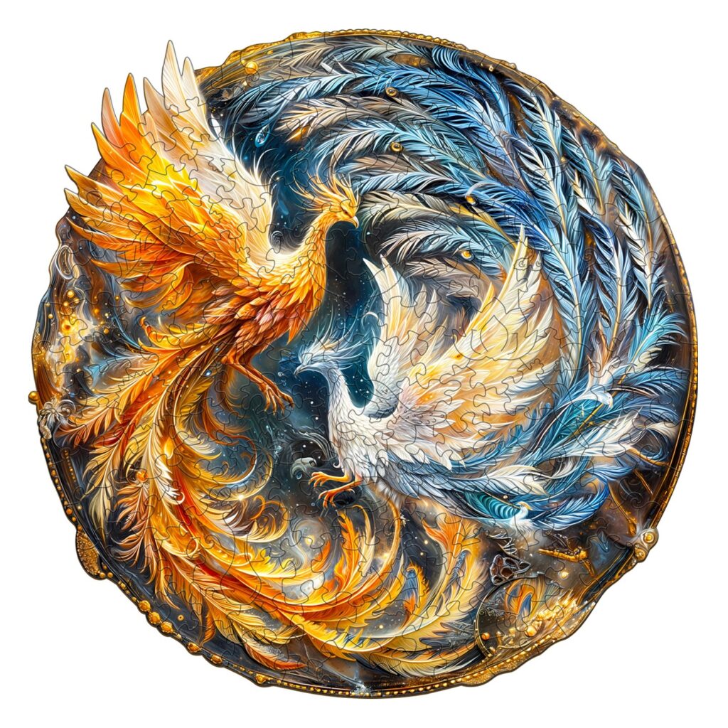 Wooden Jigsaw Puzzle- Yin Yang Phoenix 2 66cfd45b54dea