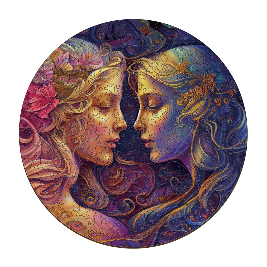 Zodiac Wooden Jigsaw Puzzle-Gemini 66d3890372716