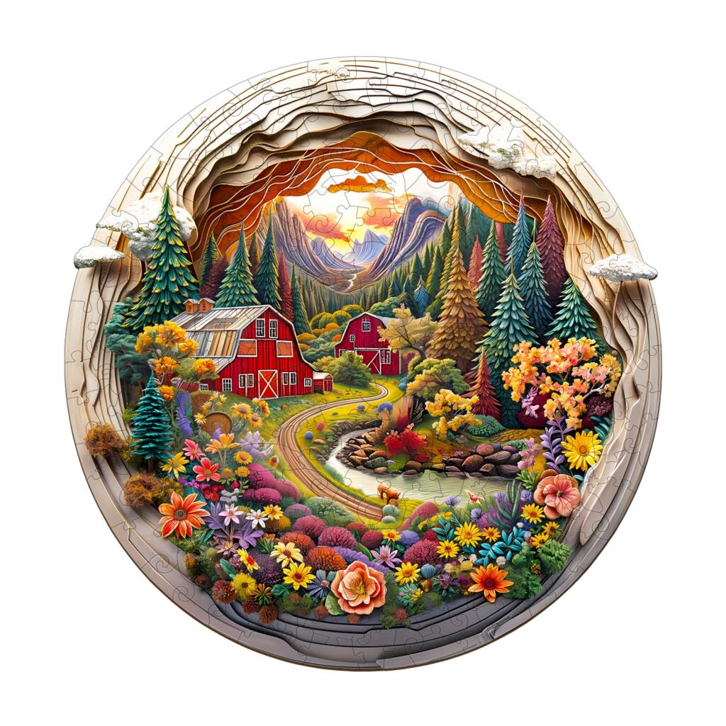 Wooden Jigsaw Puzzle – 3D Farm 66ef11233fd3a