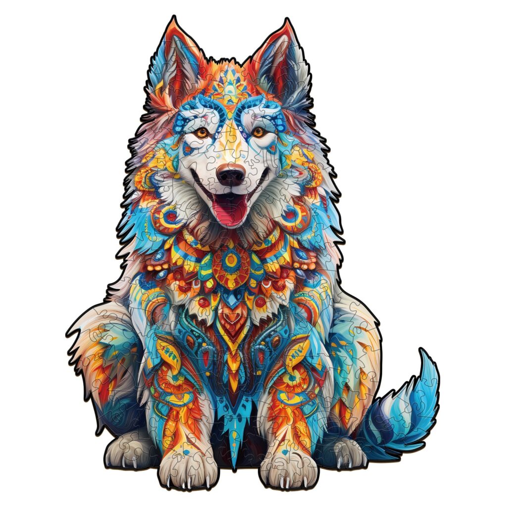 Wooden Jigsaw Puzzle-Alaskan Malamute 66dbb0e209299