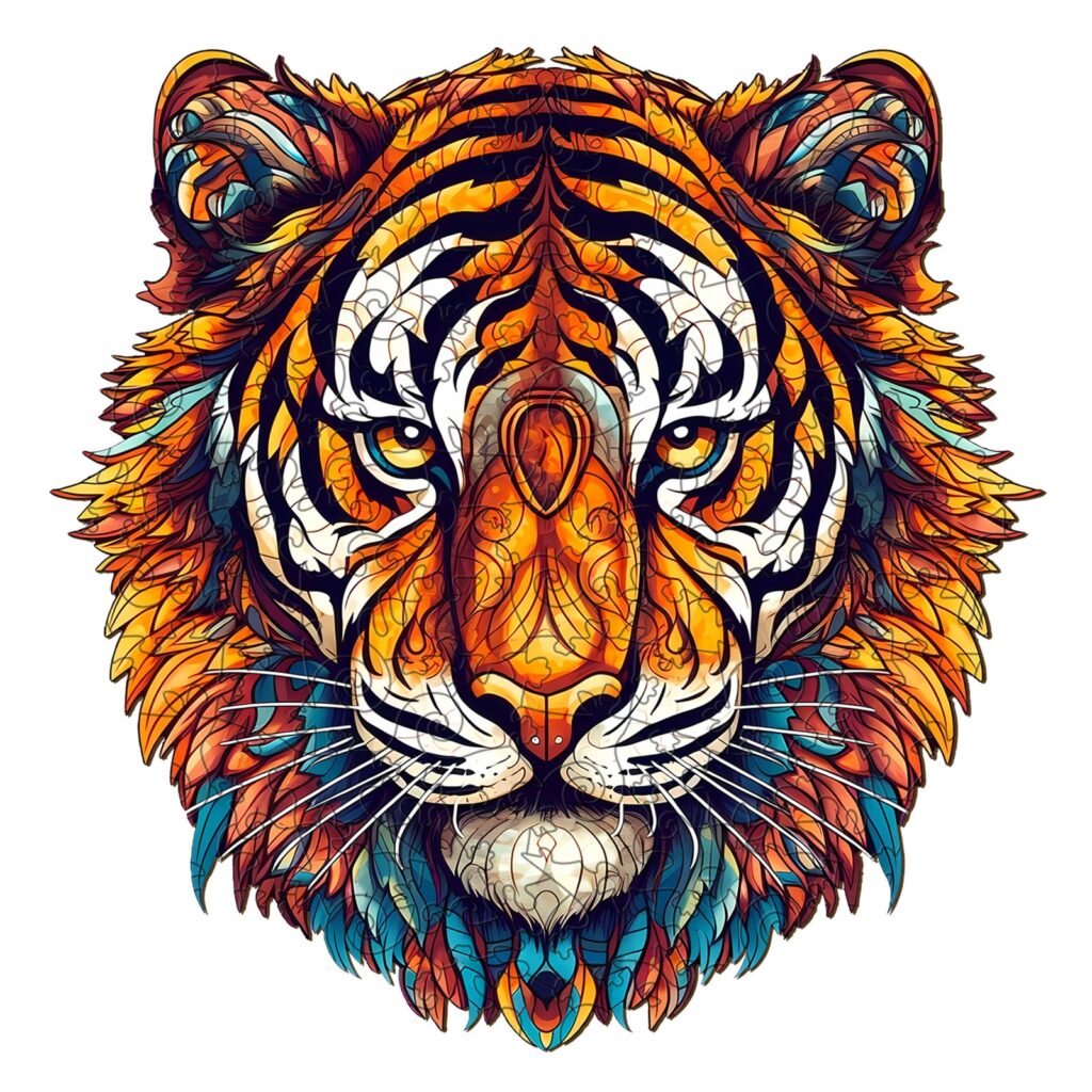 Wooden Jigsaw Puzzle-Brave Tiger 66d4b42e8a6d8