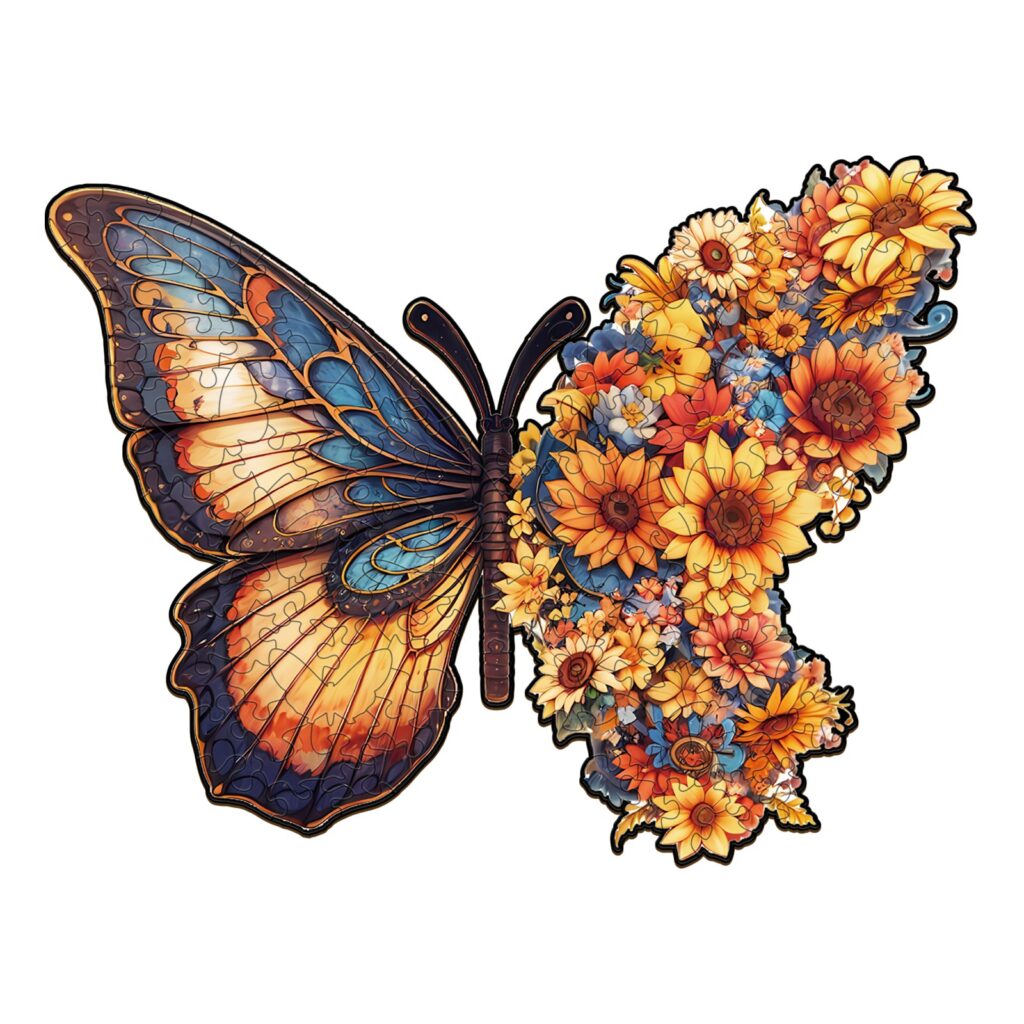 Wooden Jigsaw Puzzle – Butterfly and Flower 66d679f5927d9