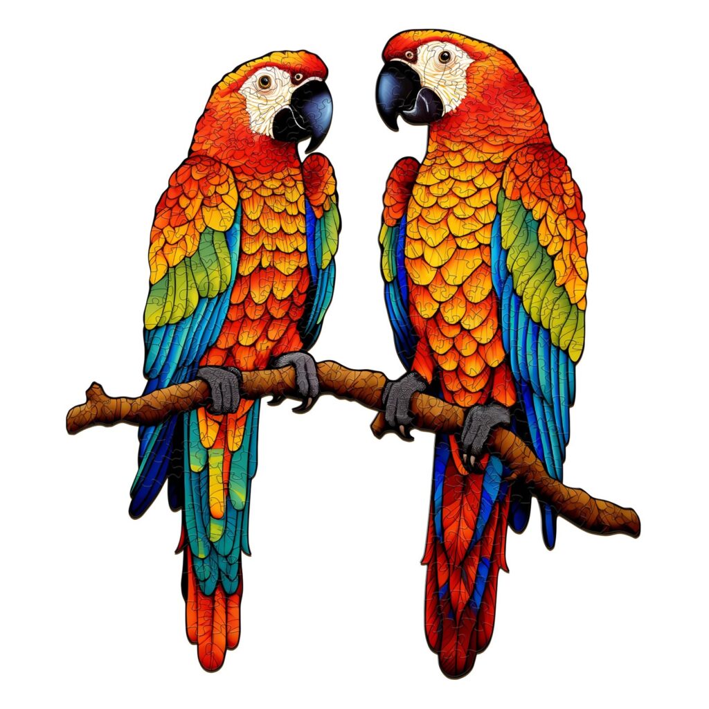 Wooden Jigsaw Puzzle- Chatting Parrots 66d5abbc8b58d