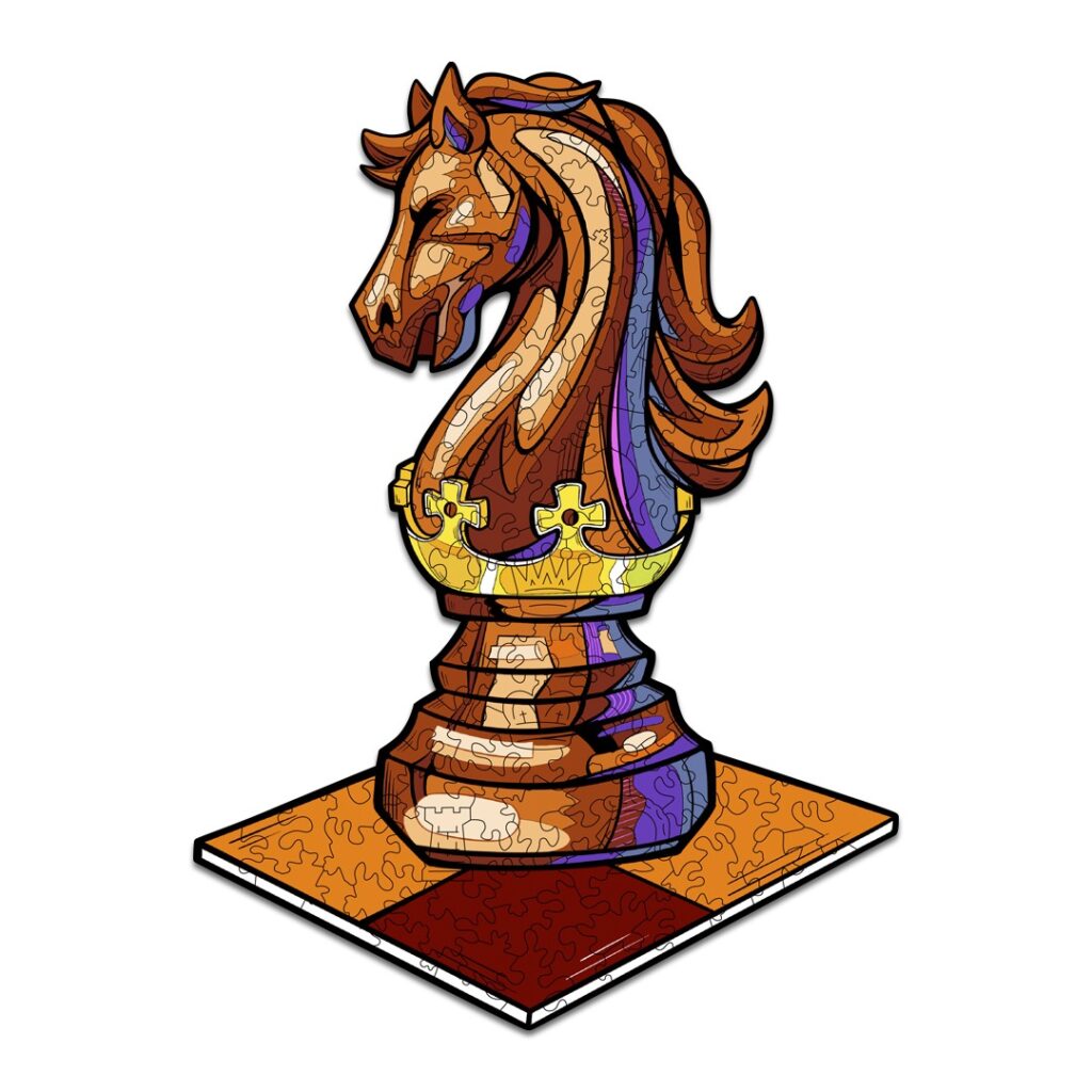 Wooden jigsaw puzzle-CHESS KNIGHT 66d9b79156d91