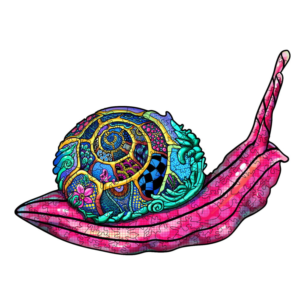 Wooden Jigsaw Puzzle-COLORFUL SNAIL 66dc74d519dab
