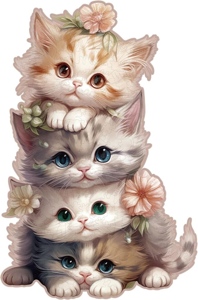 Wooden Jigsaw Puzzle-Cute Kitten 66eebeca7b03d