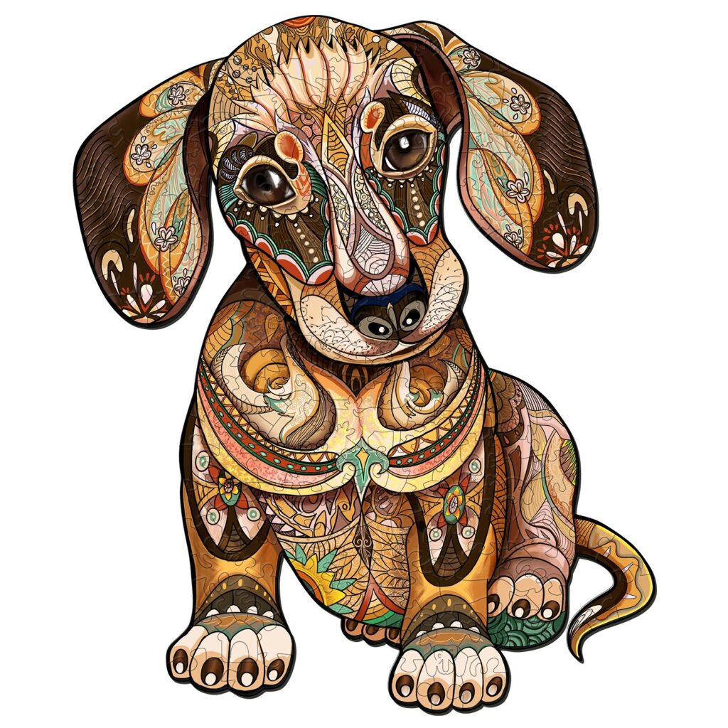 Wooden Jigsaw Puzzle-Dachshund 66d5a15db9942