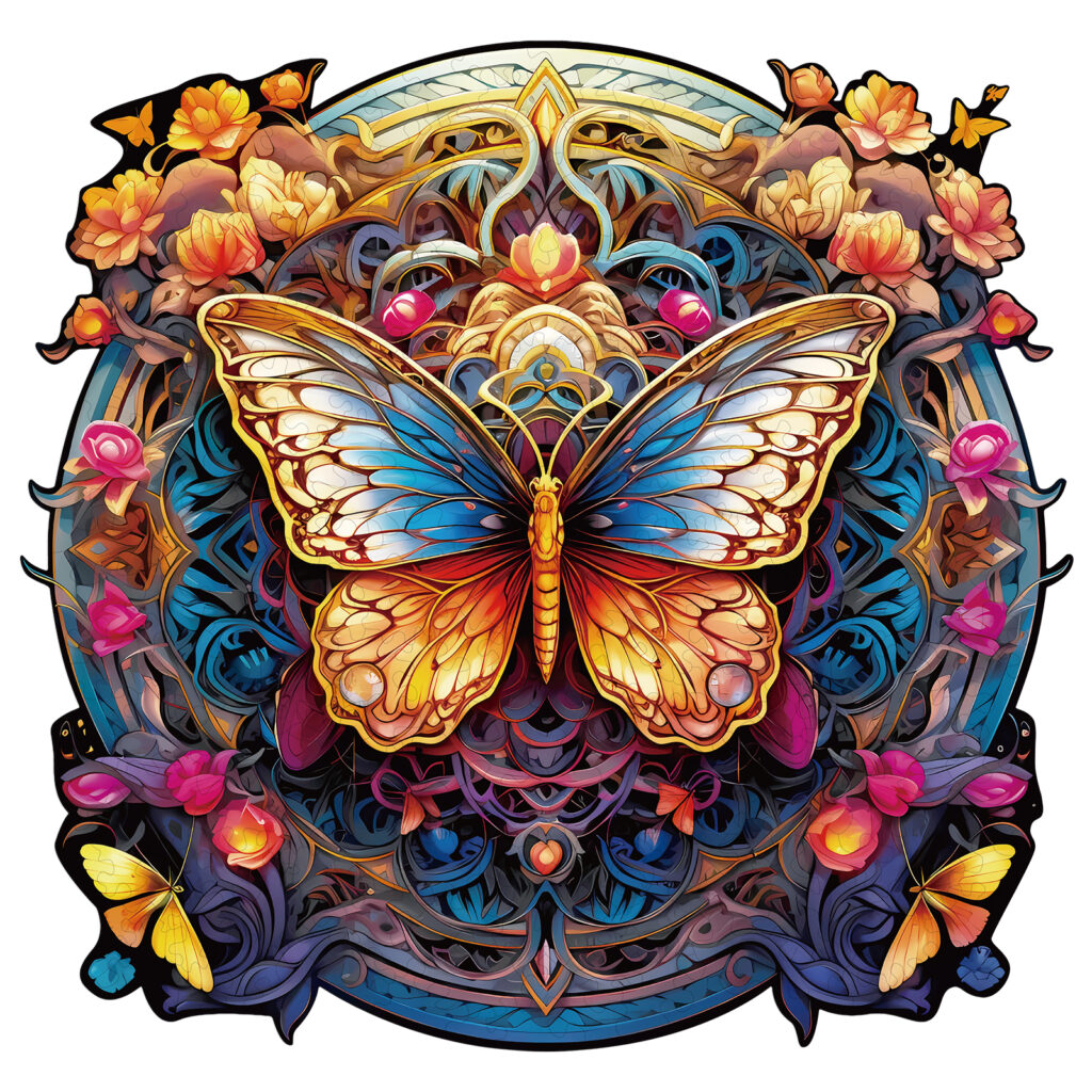 Wooden Jigsaw Puzzle – Flapping butterfly 66d8300065910