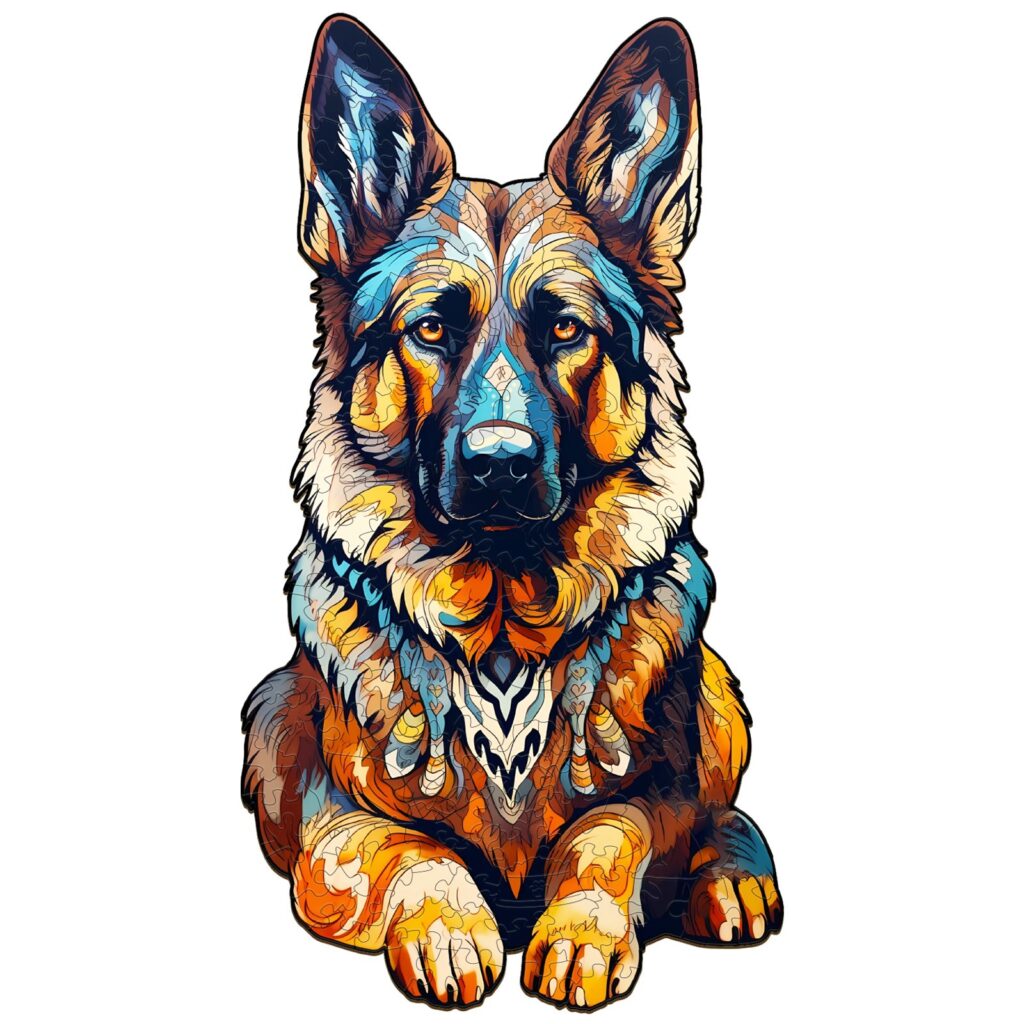 Wooden Jigsaw Puzzle-German Shepherd 66ddd36434599