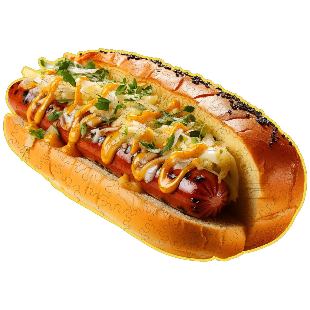 Wooden Jigsaw Puzzle-Hotdog 66d88c82d1482