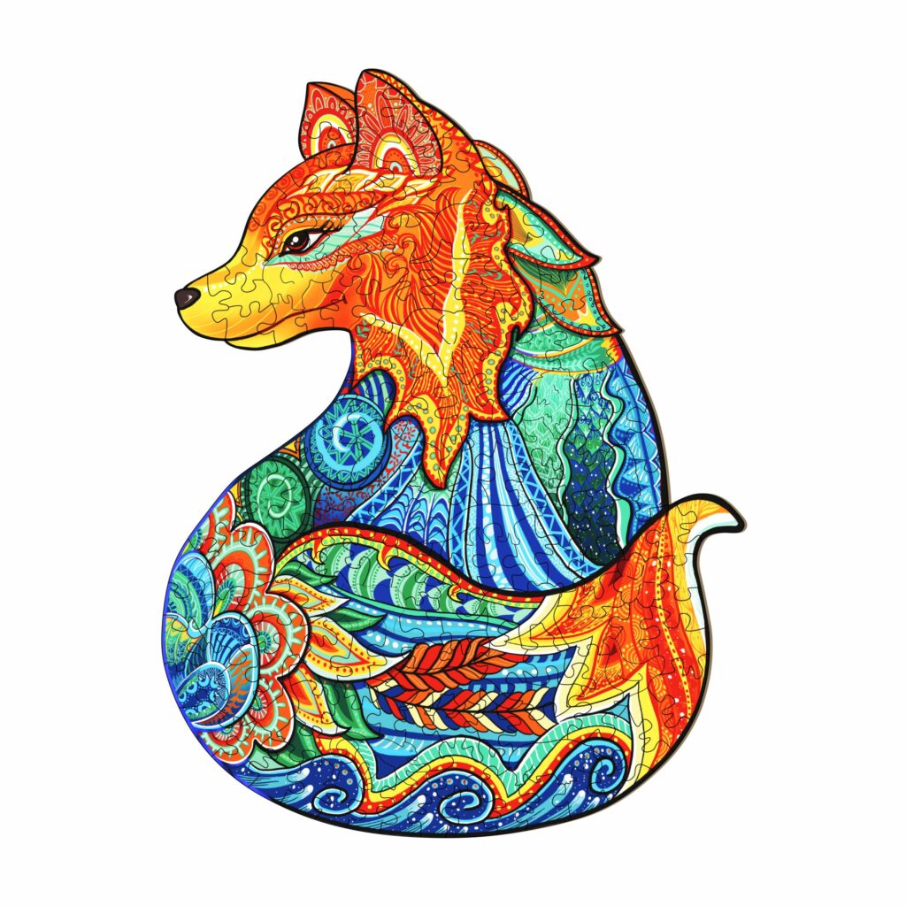Wooden Jigsaw Puzzle- LEISURELY FOX 66d3fa77b9288