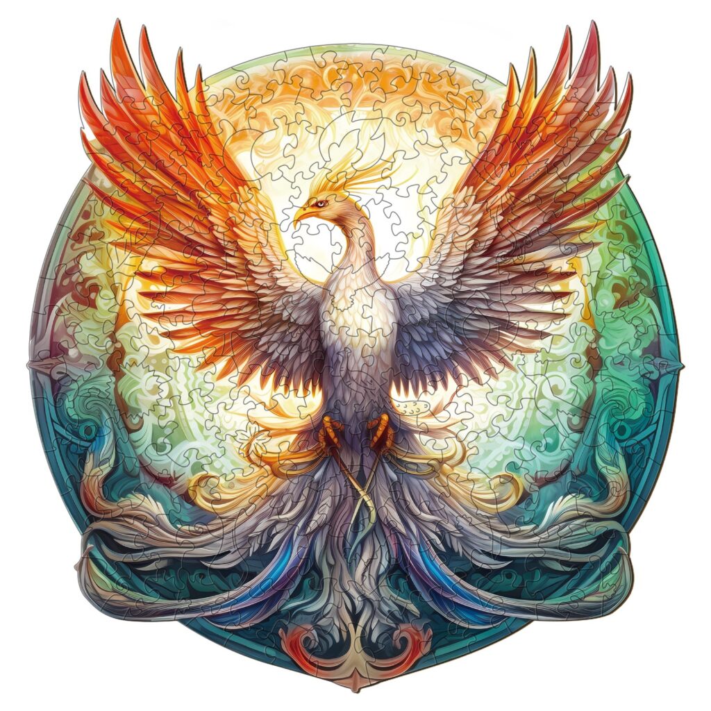 Wooden Jigsaw Puzzle-Mysterious Phoenix 66d5827def73b