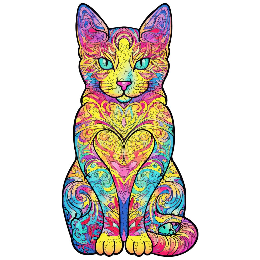 Wooden Jigsaw Puzzle-Lovely Cat 66d9461b596ac