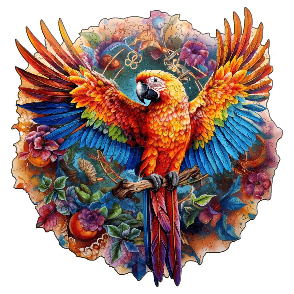 Wooden Jigsaw Puzzle-Naughty Parrot 66d63bf19401d