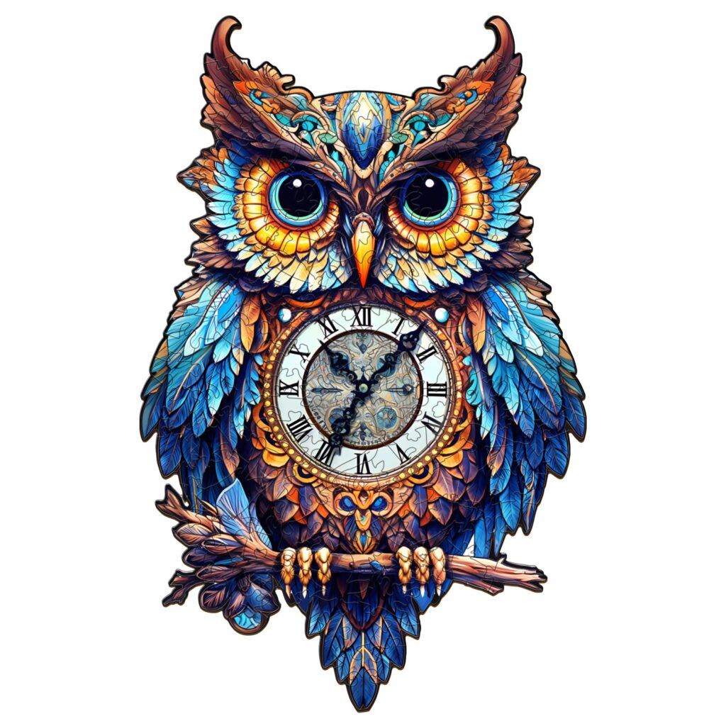 Wooden Jigsaw Puzzle – Owl Clock 66dbef1026ab3