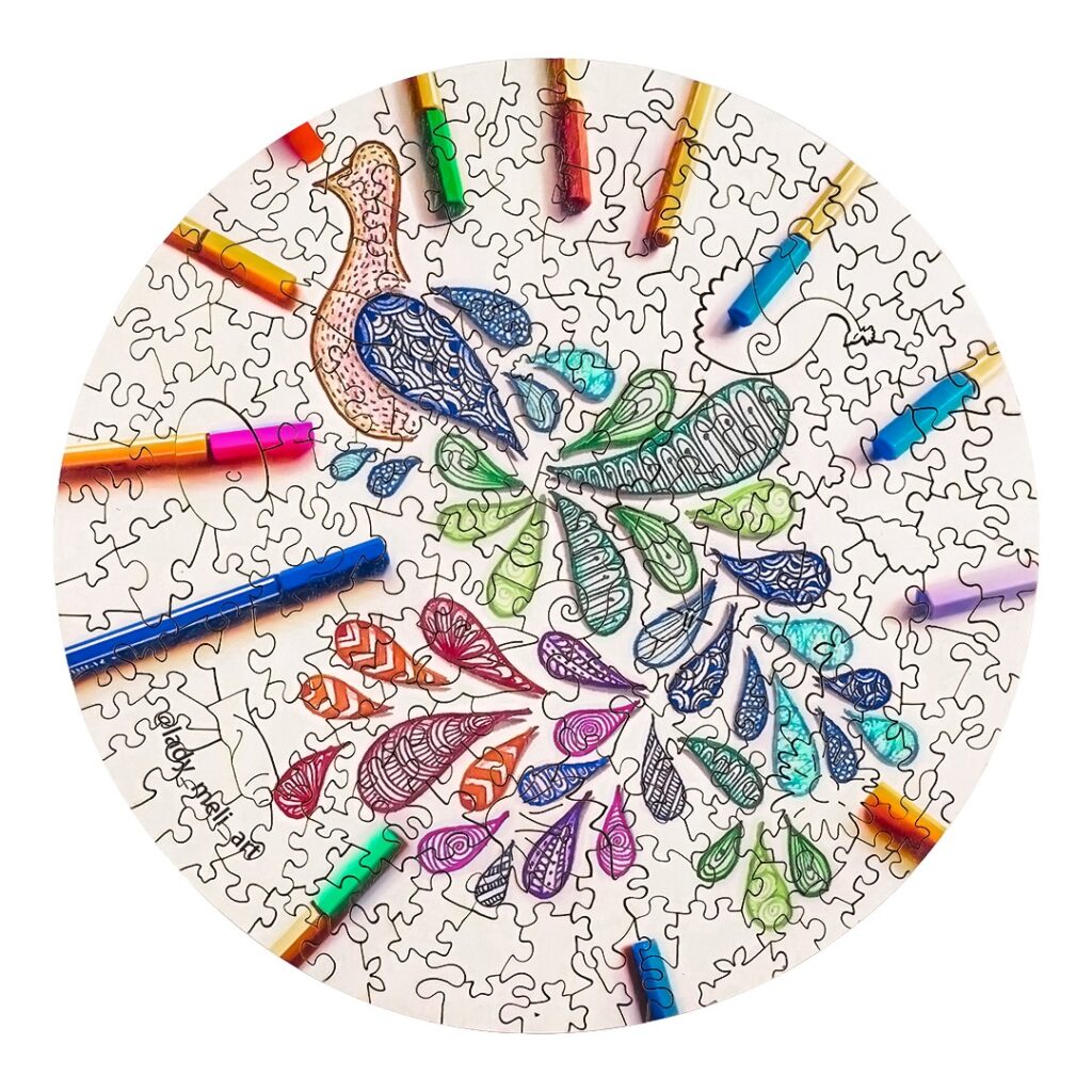 Wooden Jigsaw Puzzle-PEACOCK 66d6b7bc618ac
