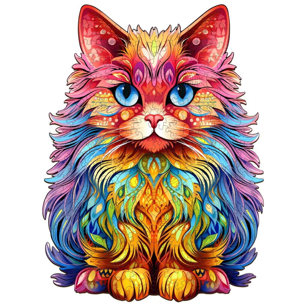 Wooden Jigsaw Puzzle-Persian Cat 3 66d8b5e052fce