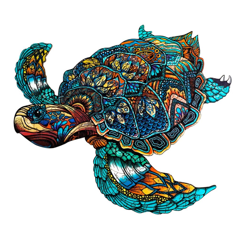 Wooden Jigsaw Puzzle-RESOLUTE TURTLE 66da7b7cad31d