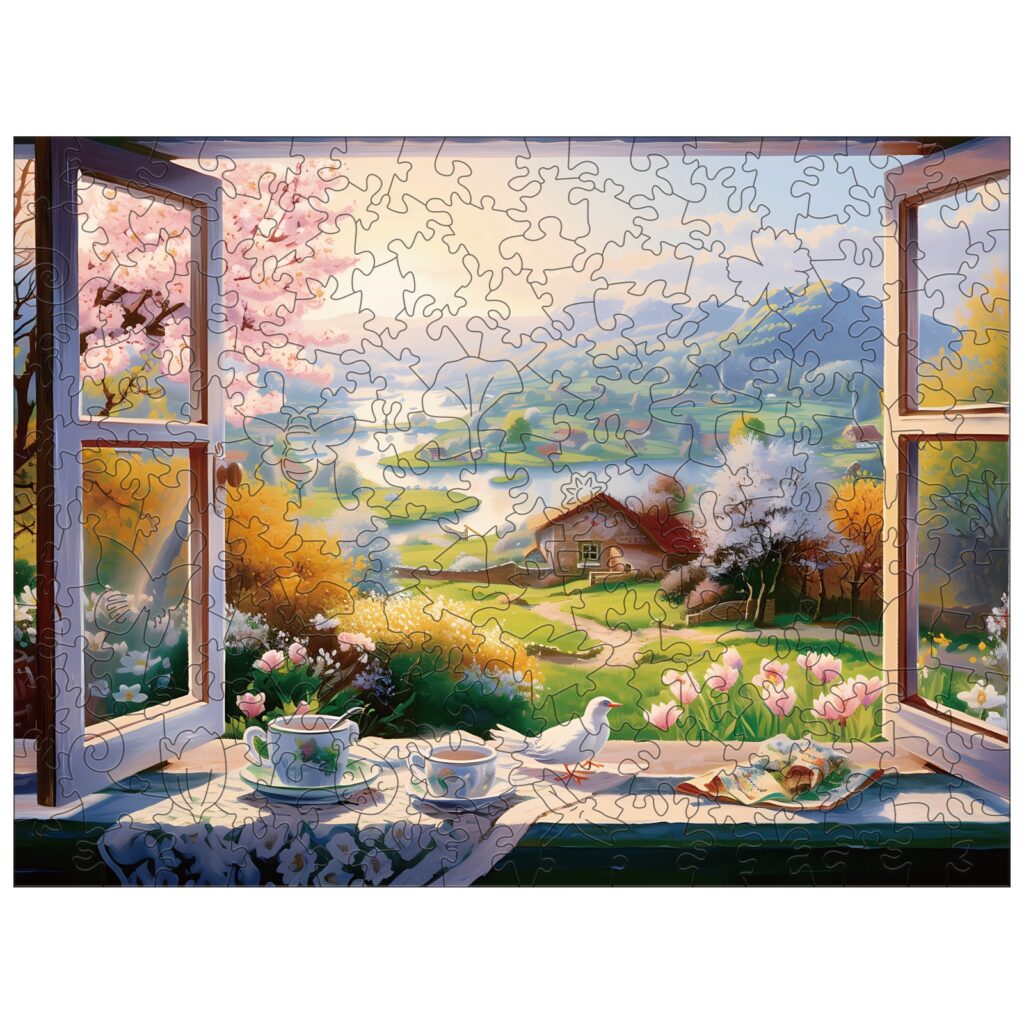Wooden Jigsaw Puzzle – The View Outside The Window 66d5b64b15f36