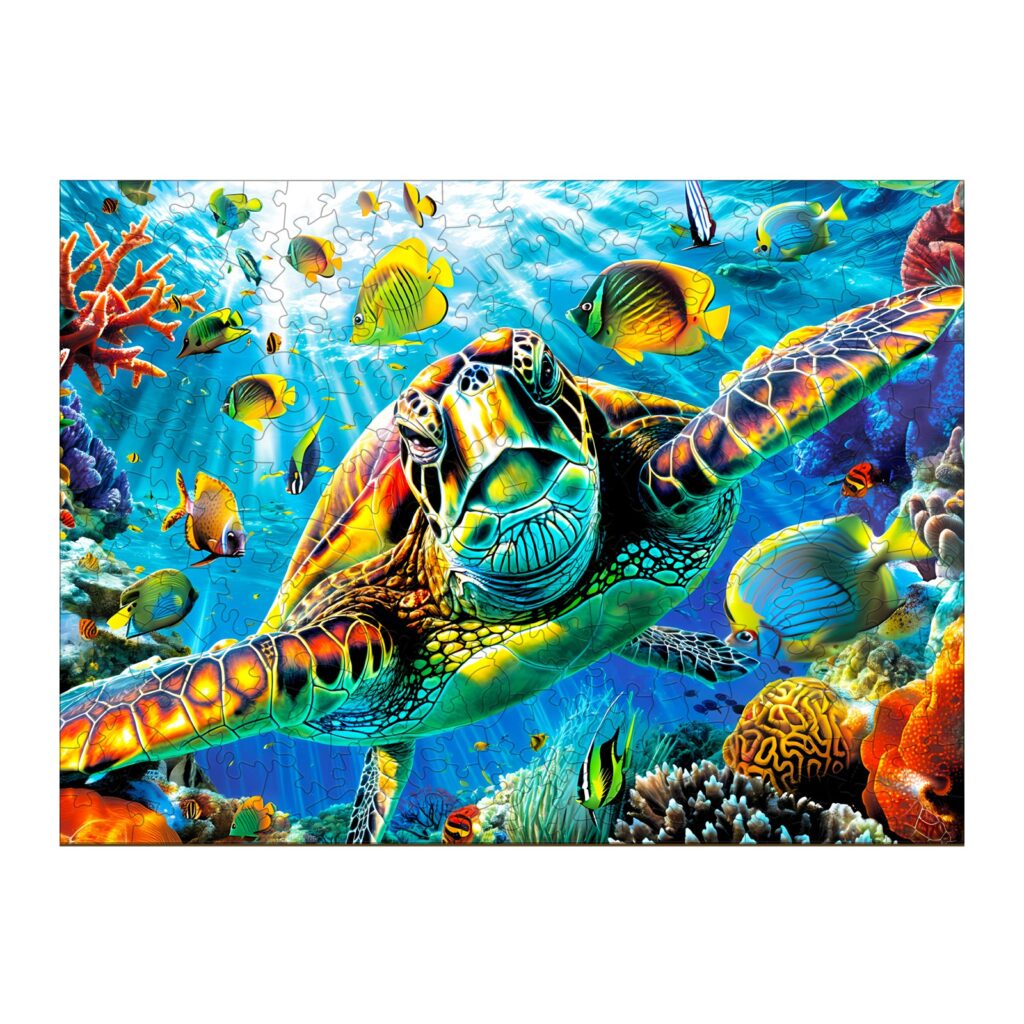 Wooden Jigsaw Puzzle-Turtle Explorer 66d698cf6ce19
