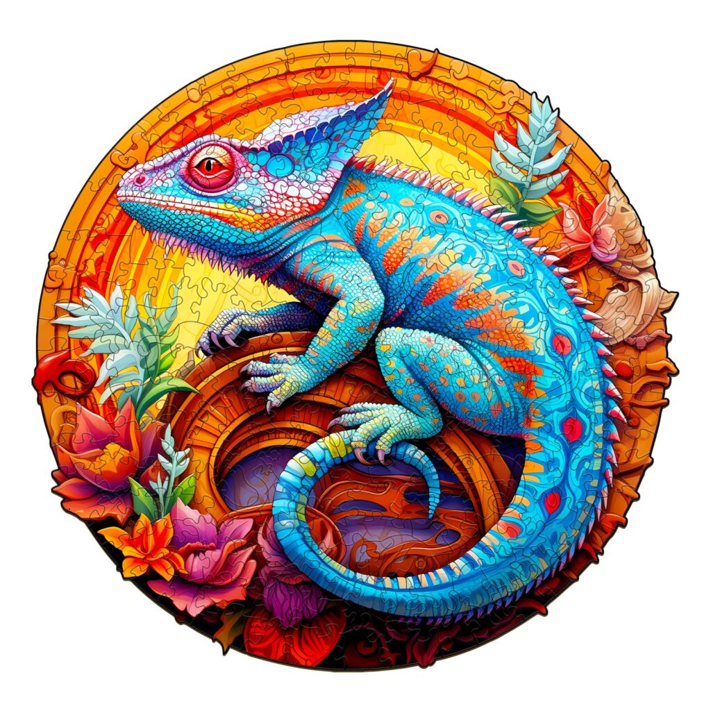 Wooden Jigsaw Puzzle – Unique Chameleon 66dcf082b538c