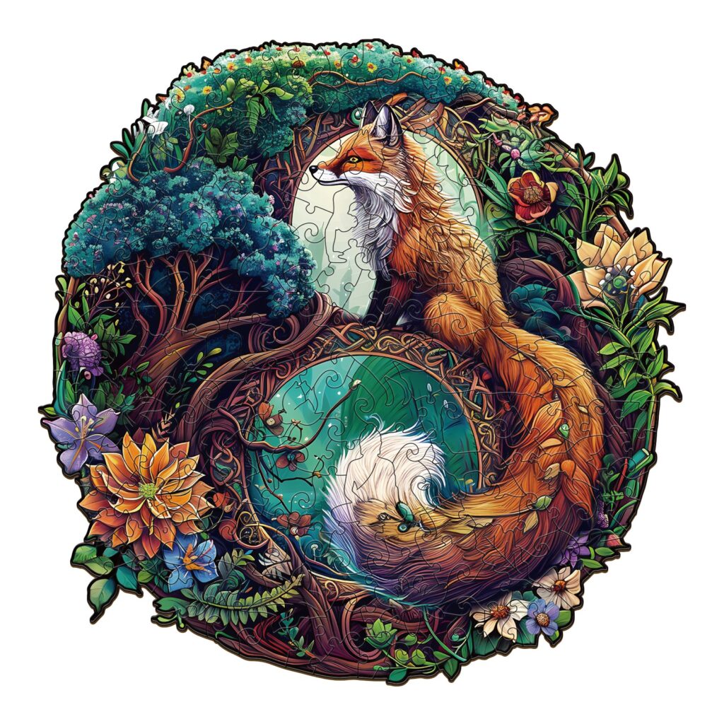 Wooden Jigsaw Puzzle – Yin Yang Fox 3 66dcbd21ec84b