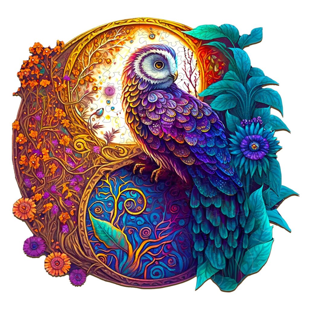 Wooden Jigsaw Puzzle-Yin Yang Owl 66d61d193e002