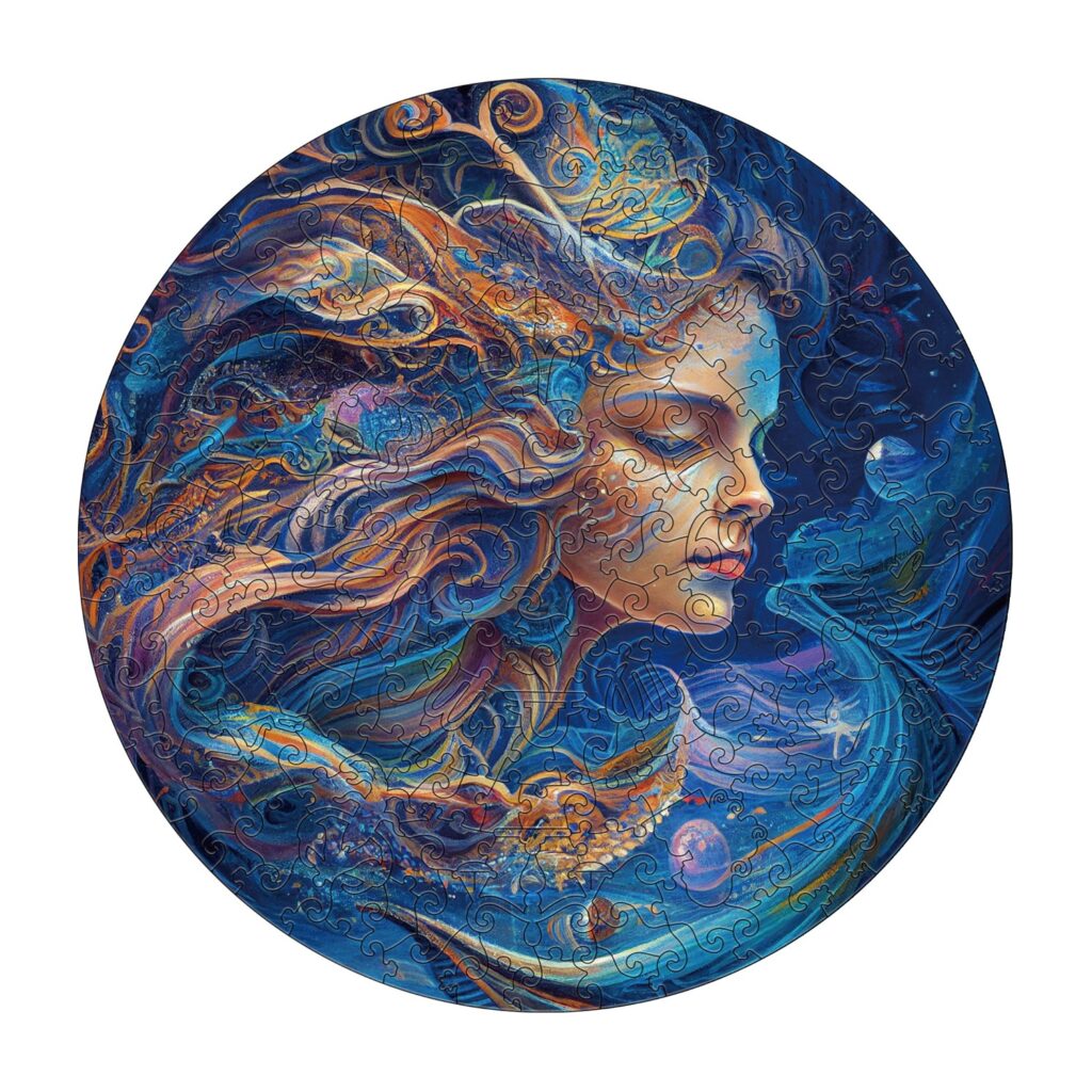 Zodiac Wooden Jigsaw Puzzle-Aquarius 66da9a69272bd